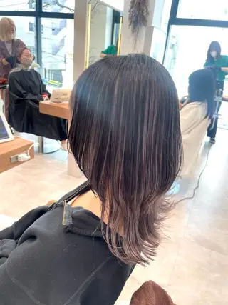 ミディアム カラー 【透明感カラー🩶】 津田和希のヘアスタイル