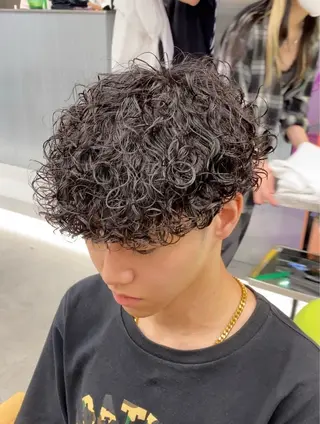ショート パーマ メンズ メンズパーマ 新宿 yudaiのヘアスタイル