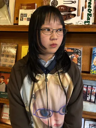 セミロング カラー 無料カット/ 癖毛風パーマ/凜のヘアスタイル