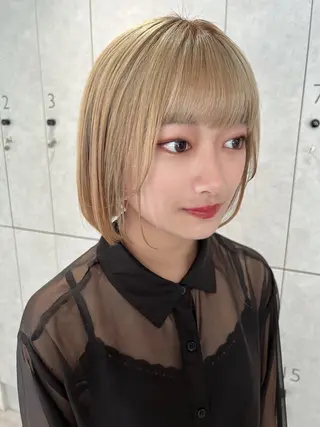 ミディアム カラー たかはし まいのヘアスタイル