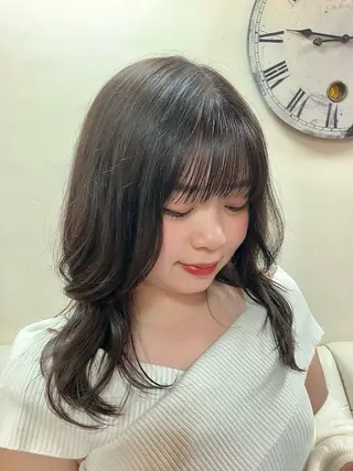 セミロング 似合わせ×透明感 カラー🤍MAOのヘアスタイル