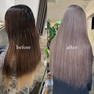 ロング カラー 暖色カラー🍒 ケアブリーチ/akiのヘアスタイル