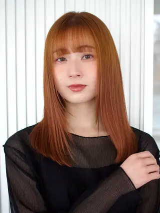 セミロング カラー 越後 遥/ 透明感カラー🪞🤍のヘアスタイル