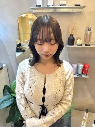 ミディアム カラー 韓国ヘア🇰🇷/ 顔周り/松田光里のヘアスタイル