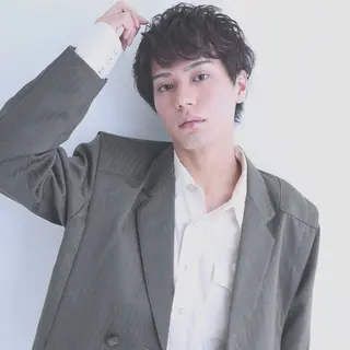 パーマ メンズ 稲村 直也のヘアスタイル
