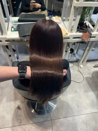 セミロング 恵比寿韓国レイヤー× 艶透明感カラー大場のヘアスタイル