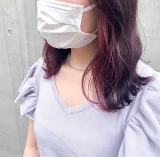 ミディアム カラー ヘアアレンジ yuka .のヘアスタイル