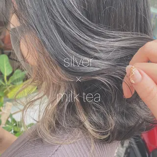 ミディアム カラー 𓅰なかがわ ふみな𓅯のヘアスタイル
