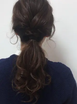 ロング カラー ヘアアレンジ 🍀ナガヤマ ヒデアキ🍀のヘアスタイル