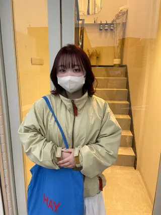 ミディアム カラー 桑本 さと子のヘアスタイル