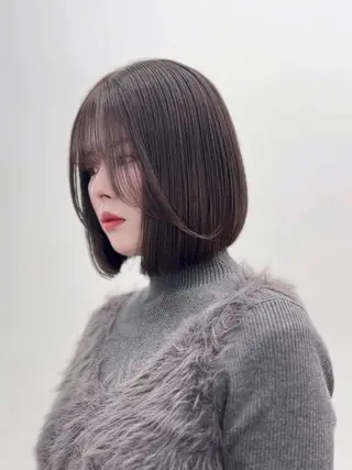 ショート カラー ヘアアレンジ 縮毛矯正🤍 盛れるボブ/ひかりのヘアスタイル