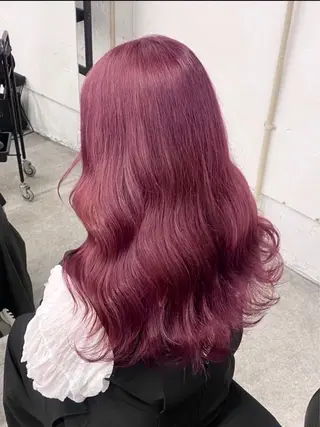 カラー 儚いピンク🩷 /メンズパーマのヘアスタイル