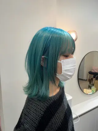 ミディアム カラー ヘアアレンジ 【혁명】さら/사라: Korean🍀のヘアスタイル