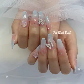 ミディアム HANA 長さだしのネイルデザイン