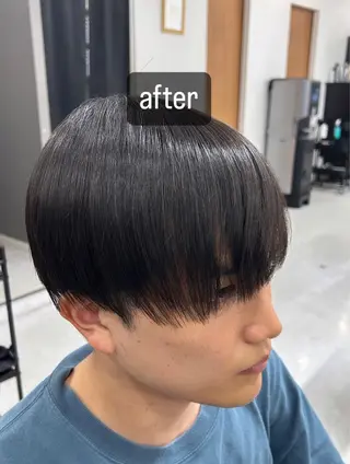 パーマ メンズ カズキ🌼曲がる 縮毛矯正のヘアスタイル