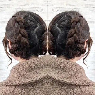 セミロング ヘアアレンジ 枝毛カット&髪質改善 満足NO.1岡しゃんのヘアスタイル