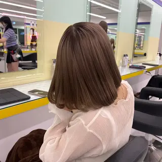 セミロング カラー ヘアアレンジ mai🍑暖色カラー /レイヤー💖のヘアスタイル