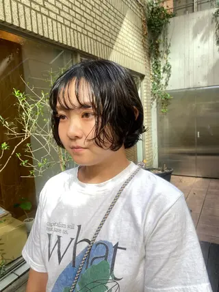 ショート 大人可愛い♡コテ巻き パーマ🌼杉田 萌恵のヘアスタイル