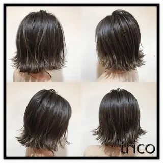 ミディアム カラー 似合わせ/ブリーチ カラー.岡田友仁のヘアスタイル