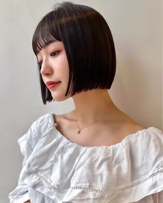 ショート カラー 🌱小顔ヘア/ボブ ミディアム/双葉🌱のヘアスタイル