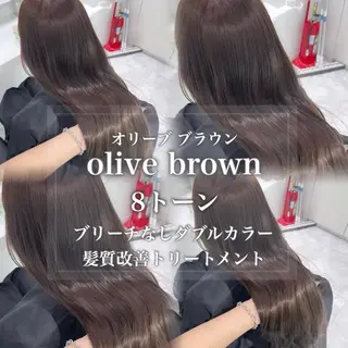 カラー 🤍ブリーチなし ブラウンhimi🤍のヘアスタイル
