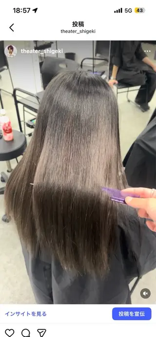 セミロング 吉田 成希のヘアスタイル