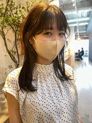 ミディアム カラー 砂原 ひよりのヘアスタイル