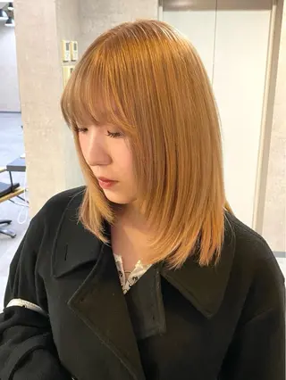 ミディアム カラー |原宿|ハイトーン| 揺のヘアスタイル