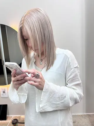 ミディアム カラー パーマ 《柔らかhair𓍯 》木村美姫のヘアスタイル