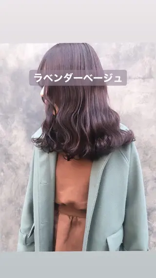 ミディアム カラー 店長 小池アキトのヘアスタイル