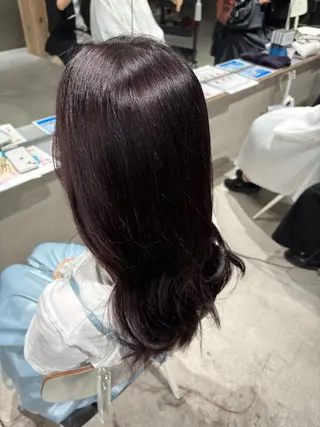 セミロング カラー 玉置七海✨ ／透明感／髪質改善のヘアスタイル