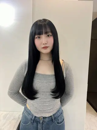 ロング ✨縮毛矯正✖︎顔周り レイヤー✨ナカムラのヘアスタイル