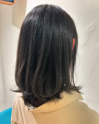 ミディアム カラー 美容室stadium 横田ジュンコのヘアスタイル