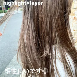 ロング カラー レイヤーカットモデル 募集/藤原一真のヘアスタイル