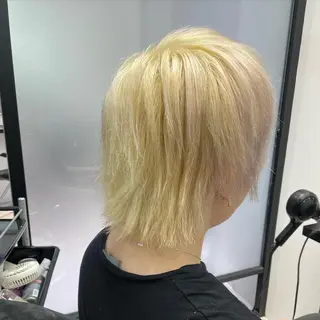 ショート カラー メンズ 🐺ウルフ/レイヤー カット/高嶋湧大のヘアスタイル