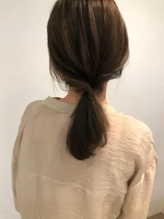 セミロング カラー ヘアアレンジ 透明感カラー、 アレンジ/miyuのヘアスタイル