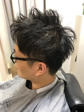 ショート パーマ メンズ 【メンズ特化サロン】 【サロモ特別価格】のヘアスタイル