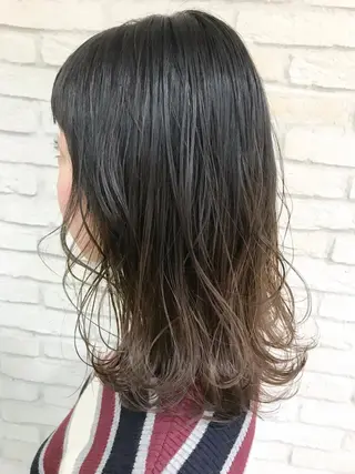 ミディアム カラー 横浜🍒ルーツカラー エクステ/RIEのヘアスタイル