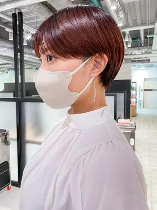 ショート カラー パーマ ヘアアレンジ ITbyALBUM 松戸のヘアスタイル