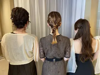 セミロング ヘアアレンジ ユ ミのヘアスタイル