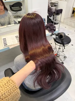 カラー 🇰🇷韓流暖色ヘア 🍒saaya🍒のヘアスタイル