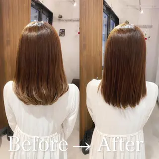 セミロング 髪質改善特化 安東駿介のヘアスタイル