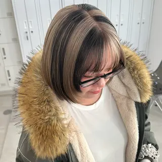 ミディアム カラー REAL 心斎橋所属・ブリーチ/ベージュ /natsumiのヘアスタイル