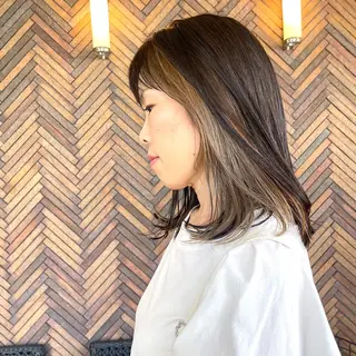 ミディアム カラー 黒崎 勝巳のヘアスタイル