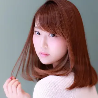 セミロング カラー 当日OK◎艶カラー /木下ゆりえ🌸のヘアスタイル