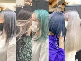 ミディアム カラー パーマ ヘアアレンジ メンズ キッズ ネイル マツエク・マツパ 切りっぱなしヘアボブ ミディアムヘアRYOのヘアスタイル