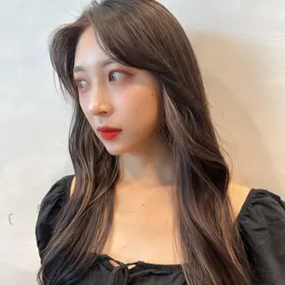 ロング HINA🎀韓国ヘア エクステ/小顔カットのヘアスタイル