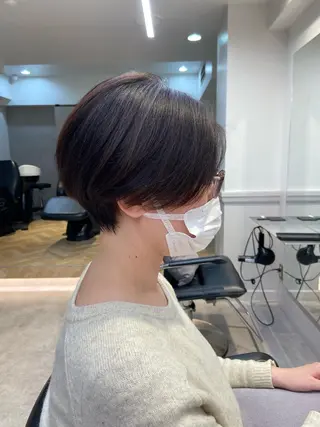 ショート カラー 山下夕月 ショート🫧ボブのヘアスタイル