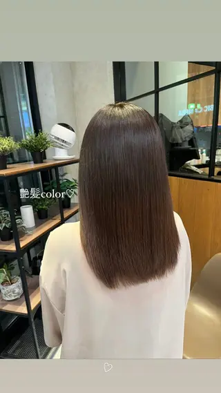 セミロング カラー ヘアアレンジ yuuri🎀/大宮 /韓国ヘア/レイヤーのヘアスタイル