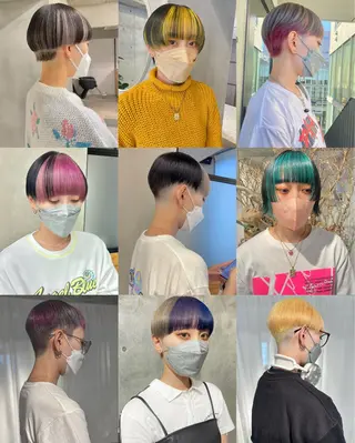 ショート カラー 井上 唯のヘアスタイル